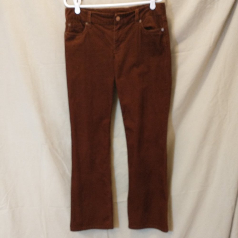 J. Crew Favorite Fit Rust Stretch Corduroy Jeans, size 8